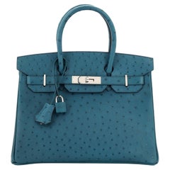 Sold at Auction: Hermes Parchemin Ostrich Leather Birkin 30 GHW
