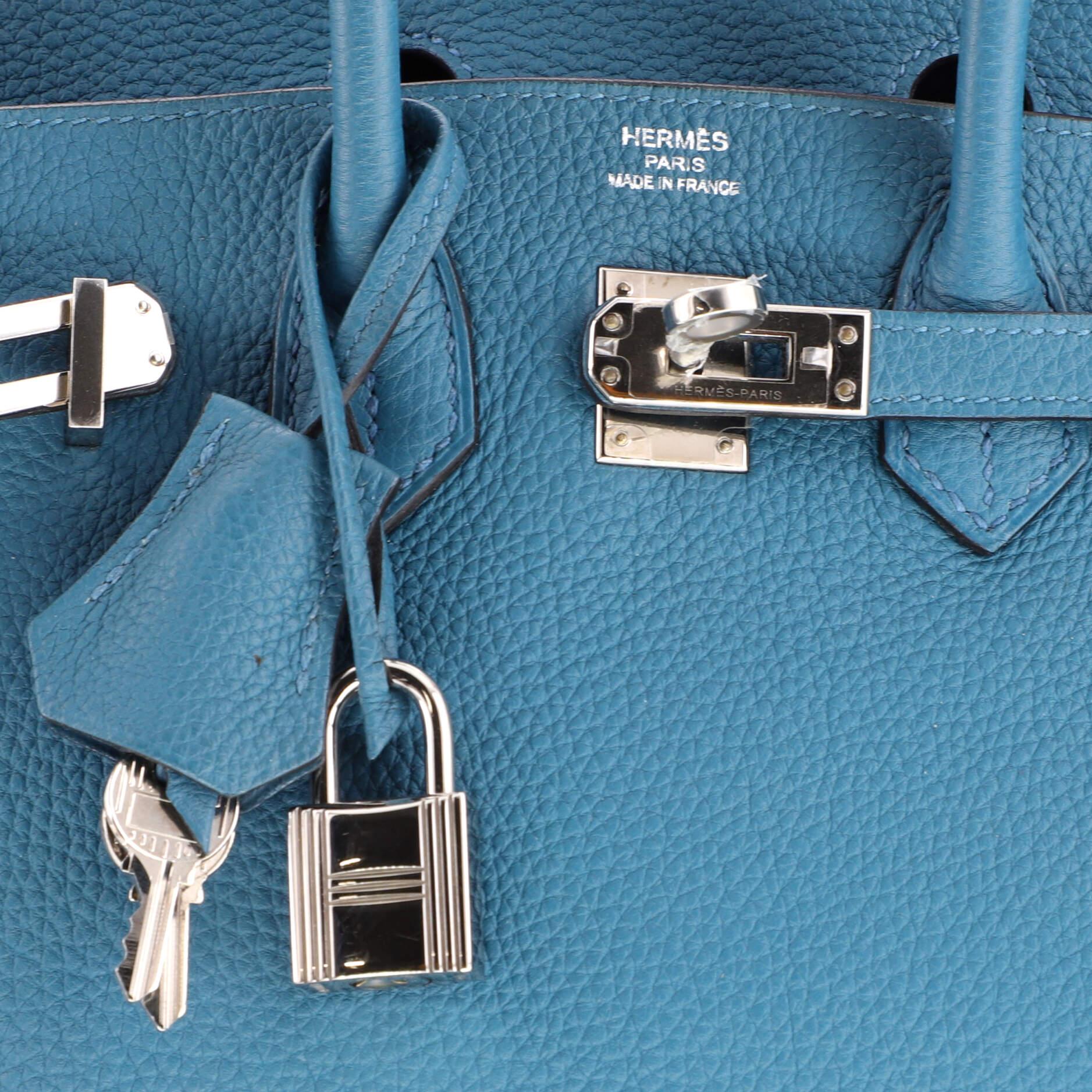 Hermes Birkin Handbag Colvert Togo with Palladium Hardware 25 2