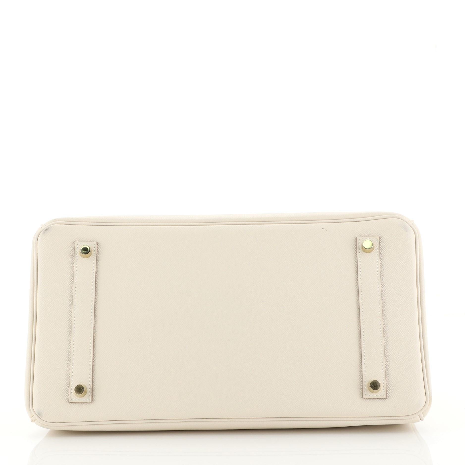 Hermes Birkin Handbag Craie Epsom with Gold Hardware 35 1