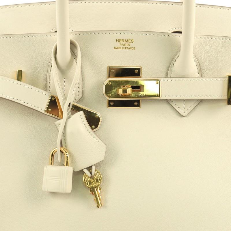 Hermes Birkin Handbag Craie Swift with Gold Hardware 30 3