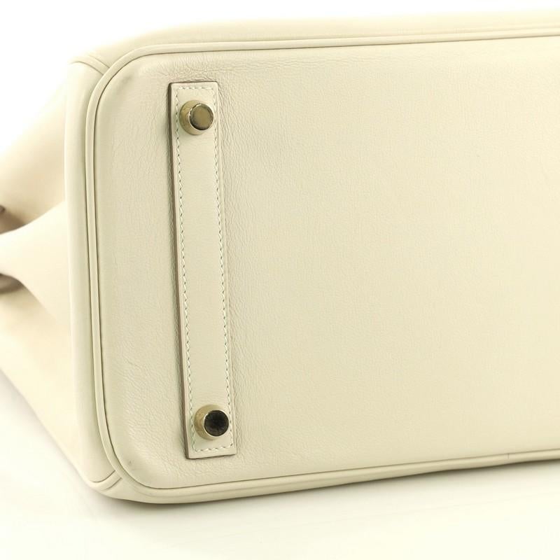 Hermes Birkin Handbag Craie Swift with Gold Hardware 30 4