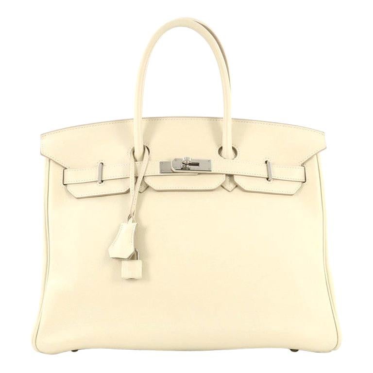 Hermes Birkin Craie Swift Leather Handbag
