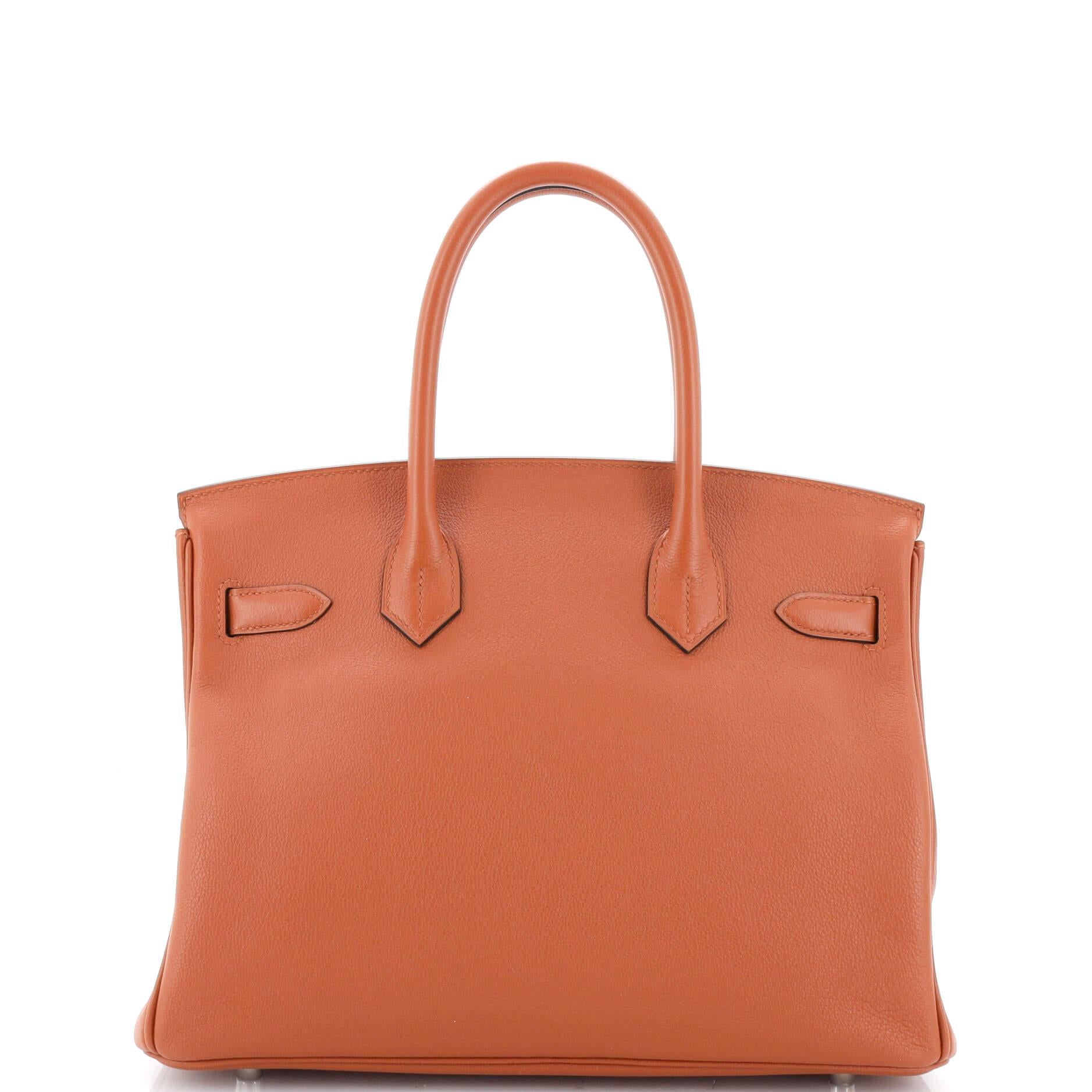 Women's Hermes Birkin Handbag Cuivre Novillo with Palladium Hardware 30 For Sale