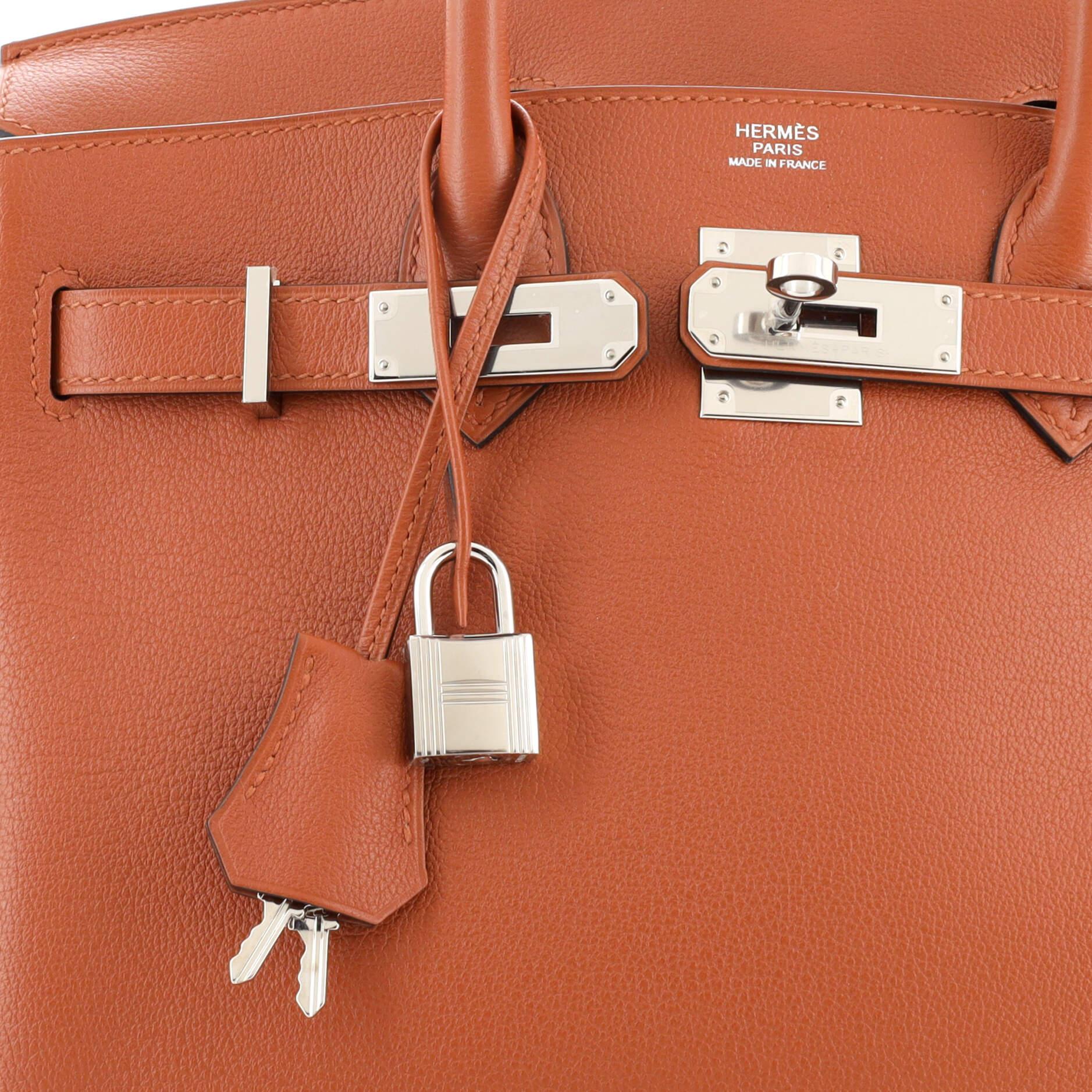Hermes Birkin Handbag Cuivre Novillo with Palladium Hardware 30 For Sale 3