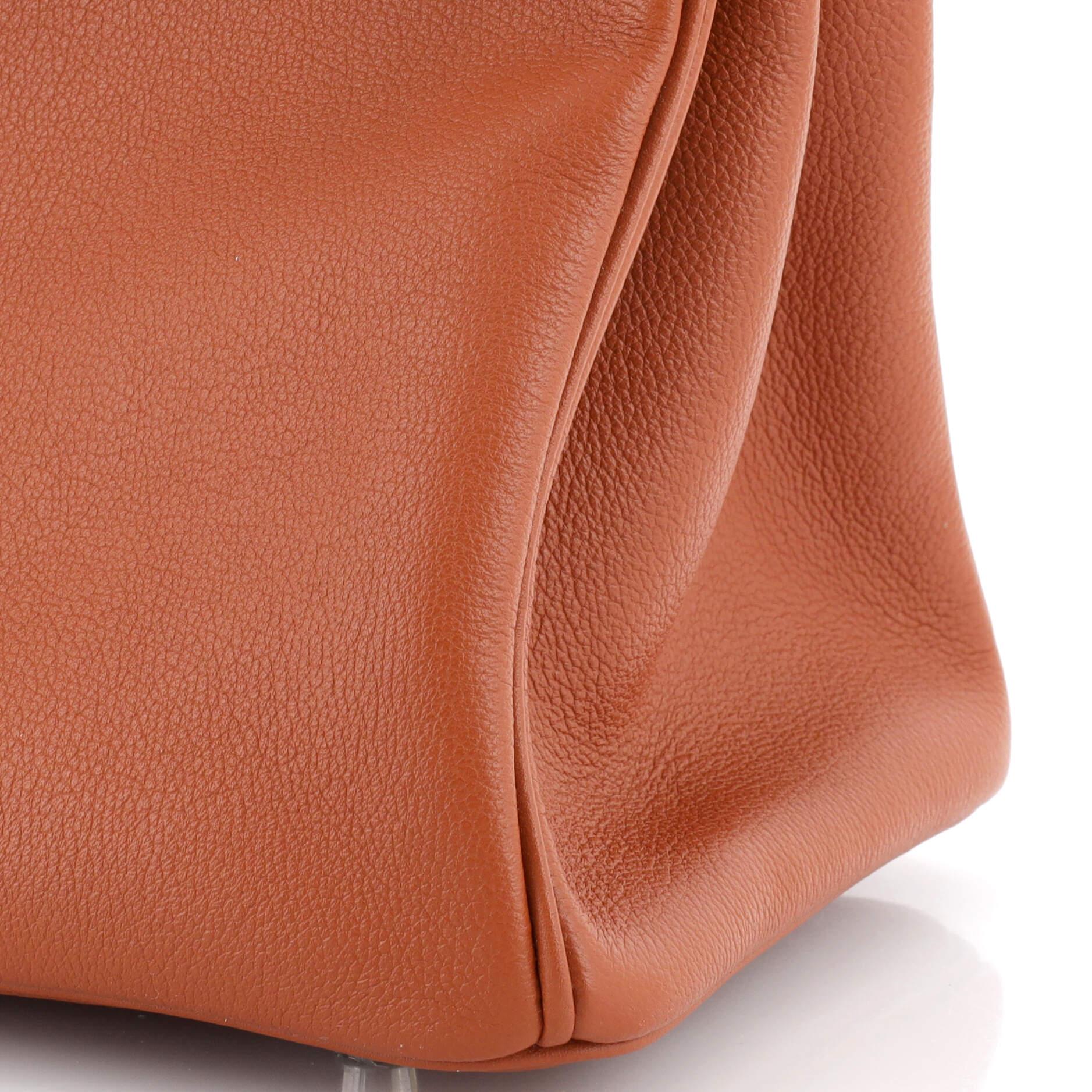 Hermes Birkin Handbag Cuivre Novillo with Palladium Hardware 30 For Sale 4