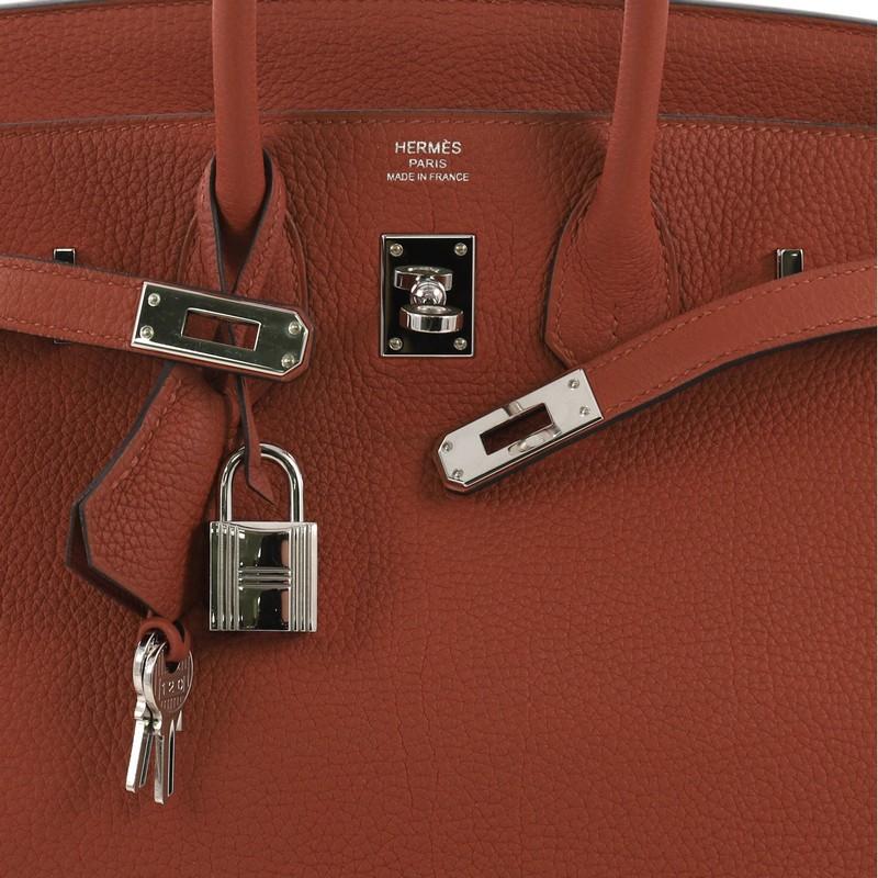 Hermes Birkin Handbag Cuivre Togo with Palladium Hardware 25 1