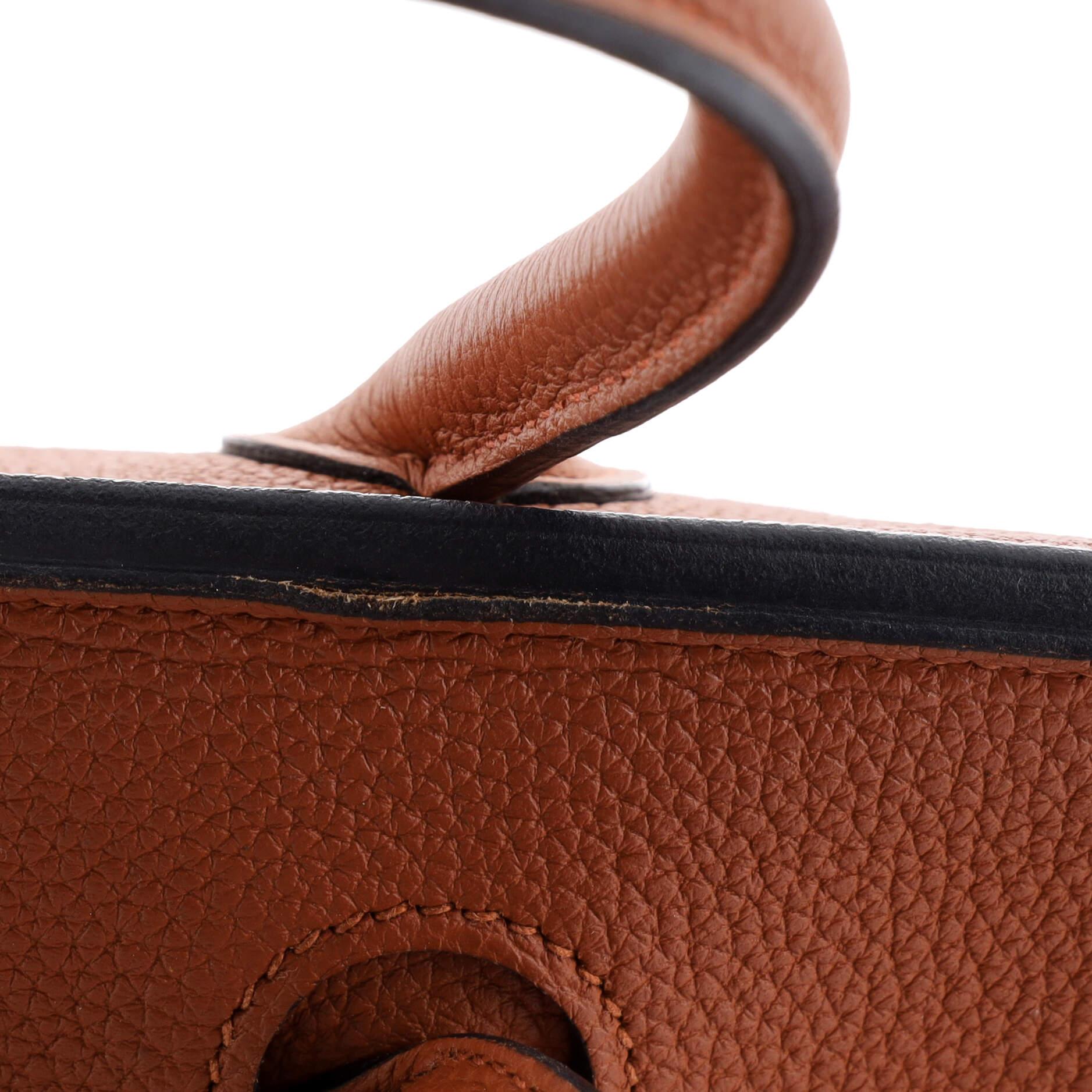 Hermes Birkin Handbag Cuivre Togo with Palladium Hardware 30 For Sale 6