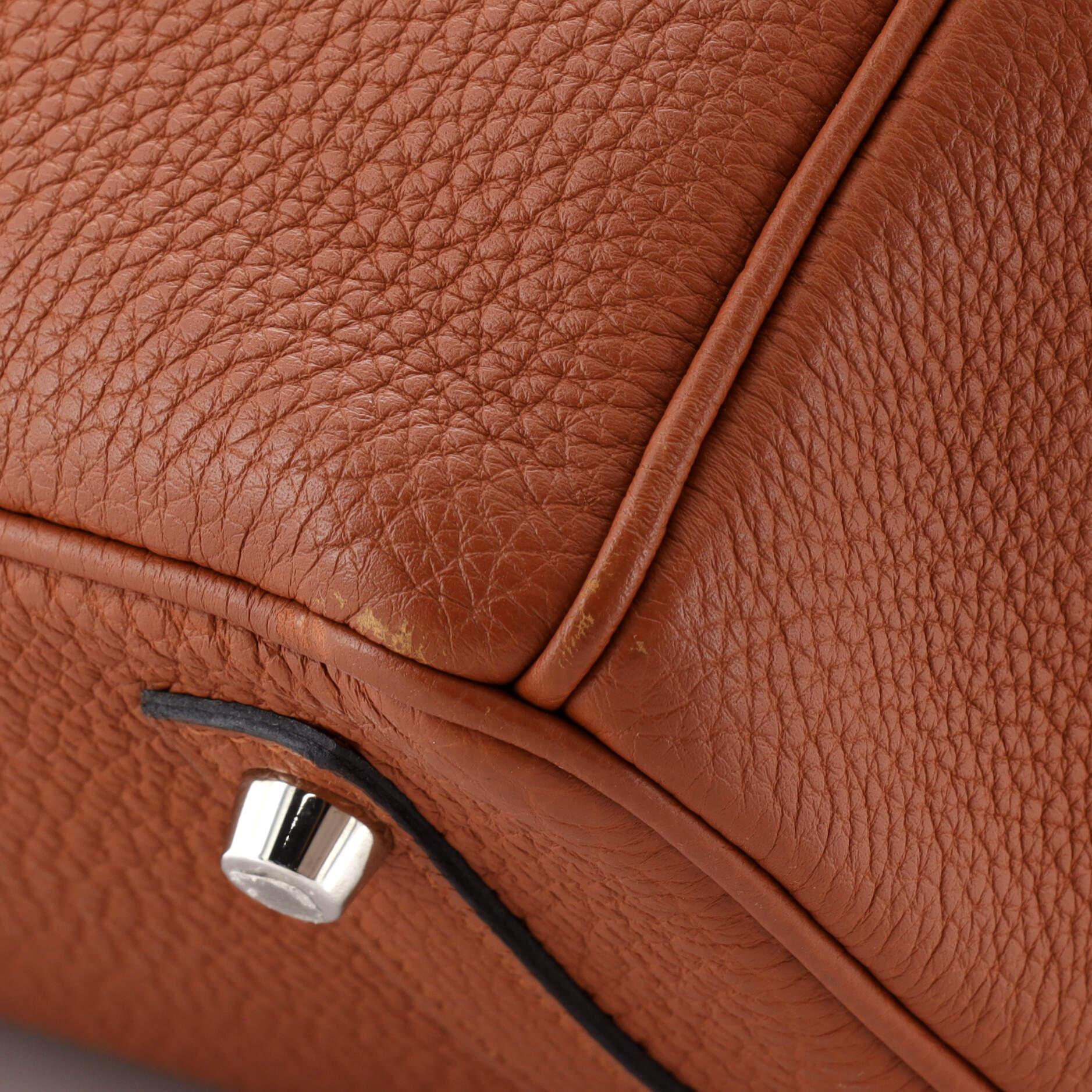 Hermes Birkin Handbag Cuivre Togo with Palladium Hardware 30 For Sale 8