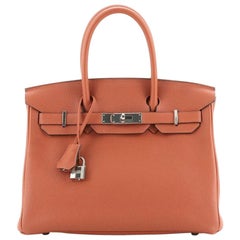 Hermes Birkin Handbag Cuivre Togo with Palladium Hardware 30