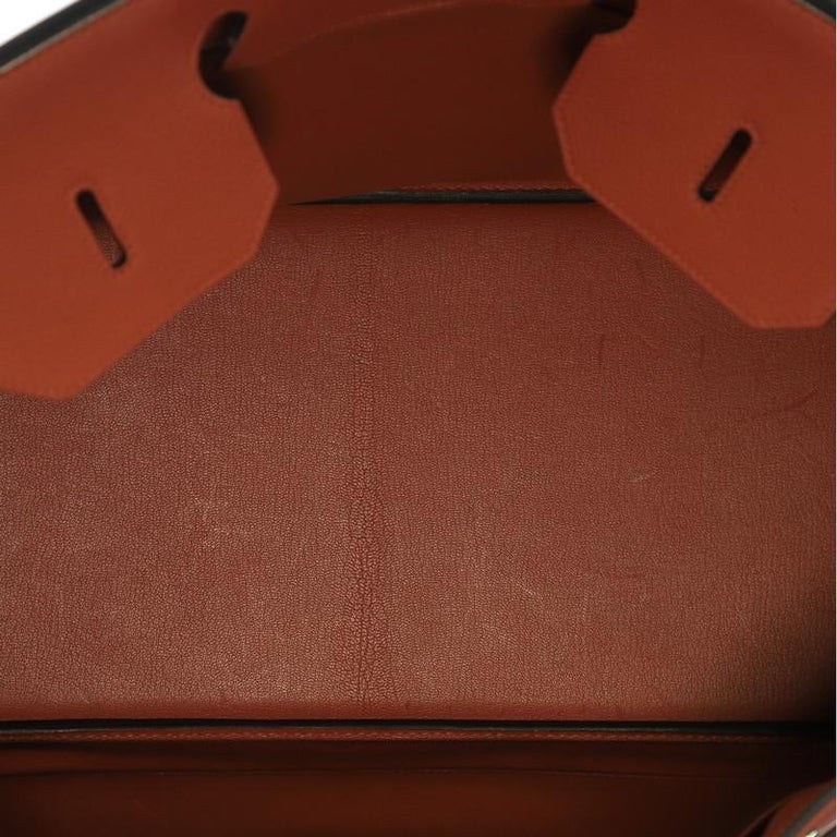 Hermes Birkin Handbag Cuivre Togo with Palladium Hardware 40 at 1stDibs