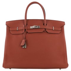 Hermes Birkin Handbag Cuivre Togo with Palladium Hardware 40