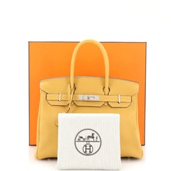 Hermes Birkin Handbag Curry Togo with Palladium Hardware 30