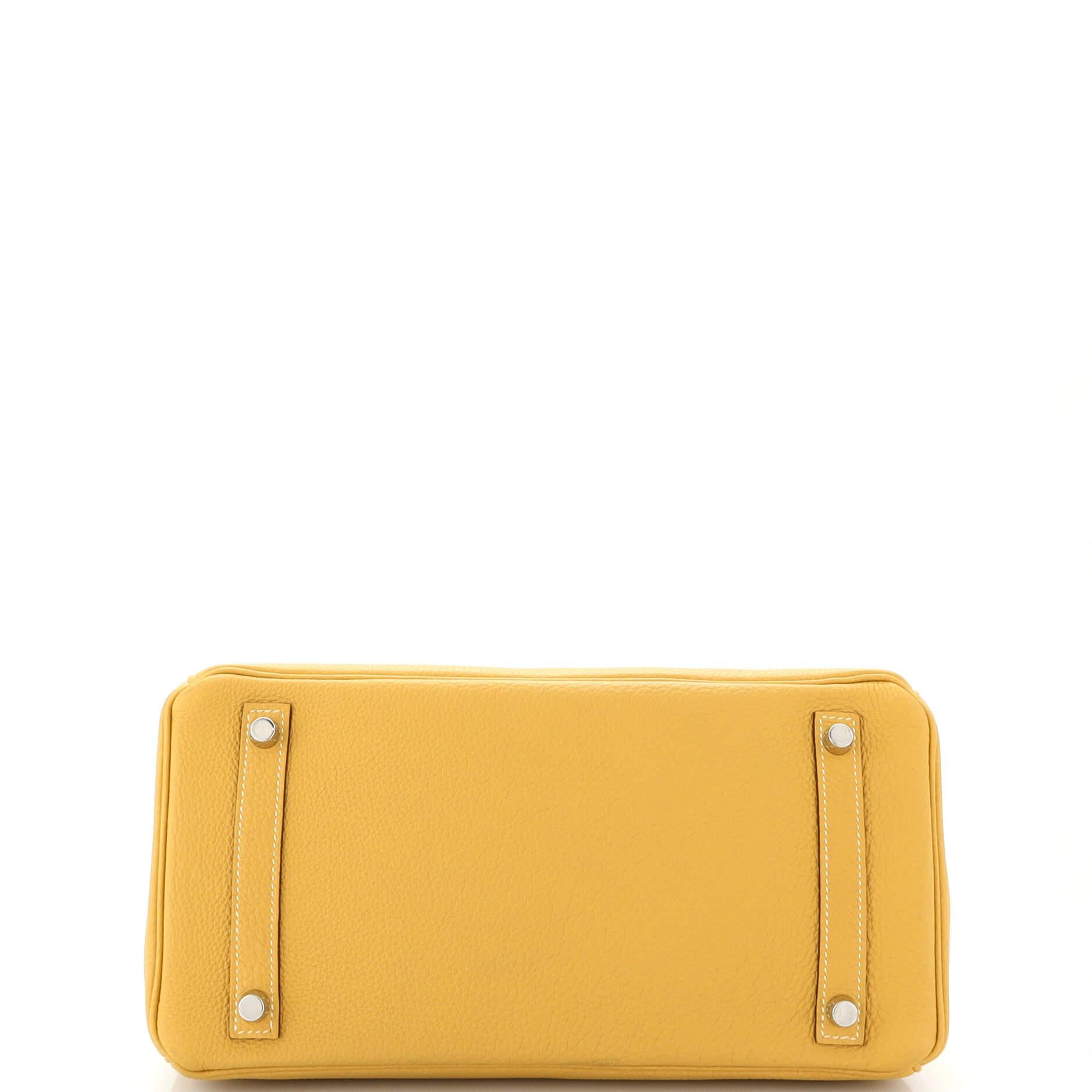 Hermes Birkin Handbag Curry Togo with Palladium Hardware 30 For Sale 1