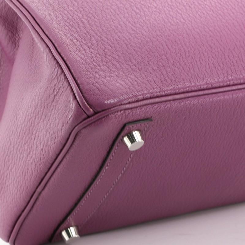 Hermes Birkin Handbag Cyclamen Chevre de Coromandel with Palladium Hardware 30 1