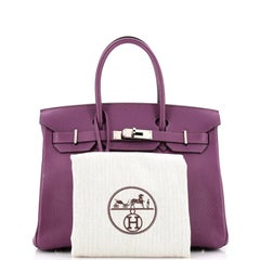Hermes Birkin Handbag Cyclamen Chevre Mysore with Palladium Hardware 30