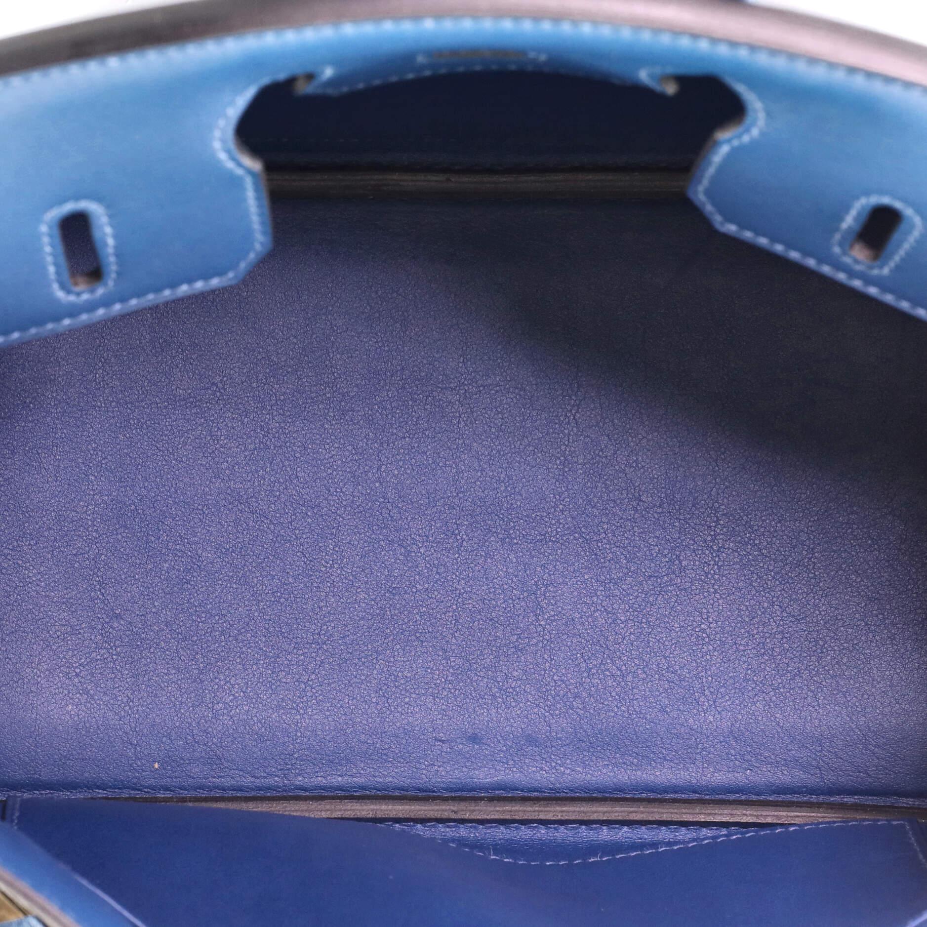 Hermes Birkin Handbag Deep Blue Swift with Gold Hardware 25 1