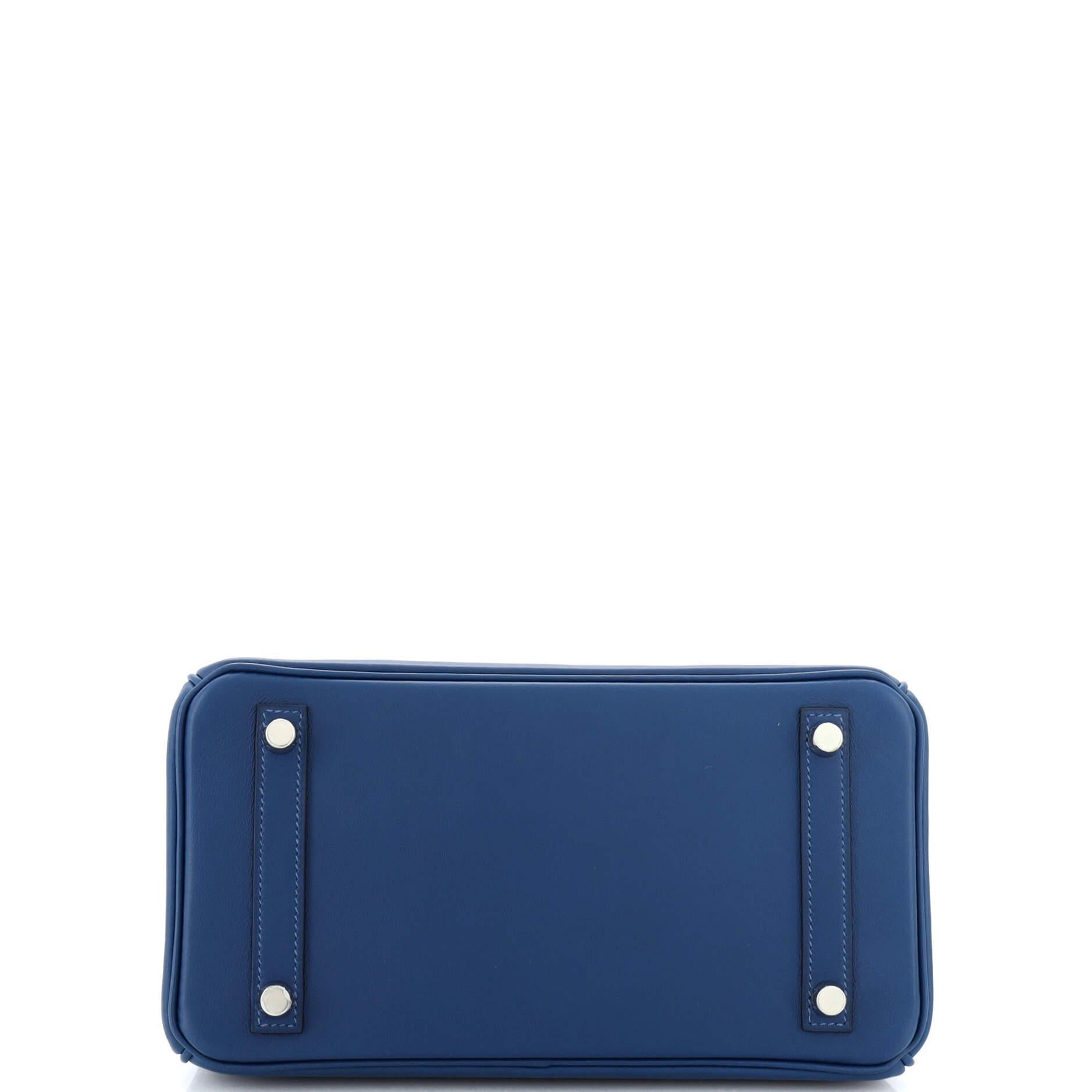 Hermes Birkin Handbag Deep Blue Swift with Palladium Hardware 25 1