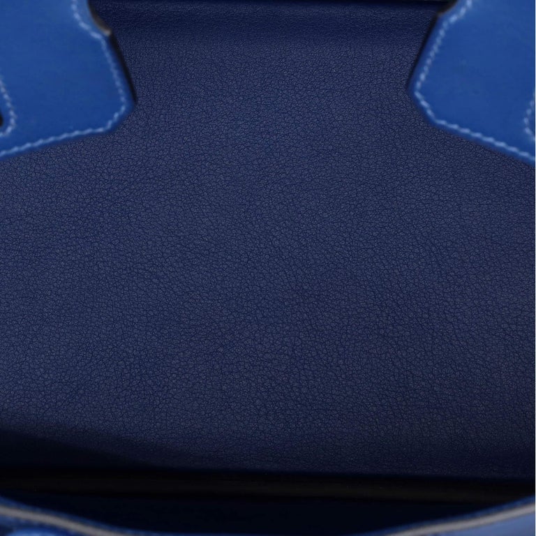 HERMÈS, DEEP BLUE BIRKIN 25CM OF SWIFT LEATHER WITH PALLADIUM HARDWARE, Handbags & Accessories, 2020