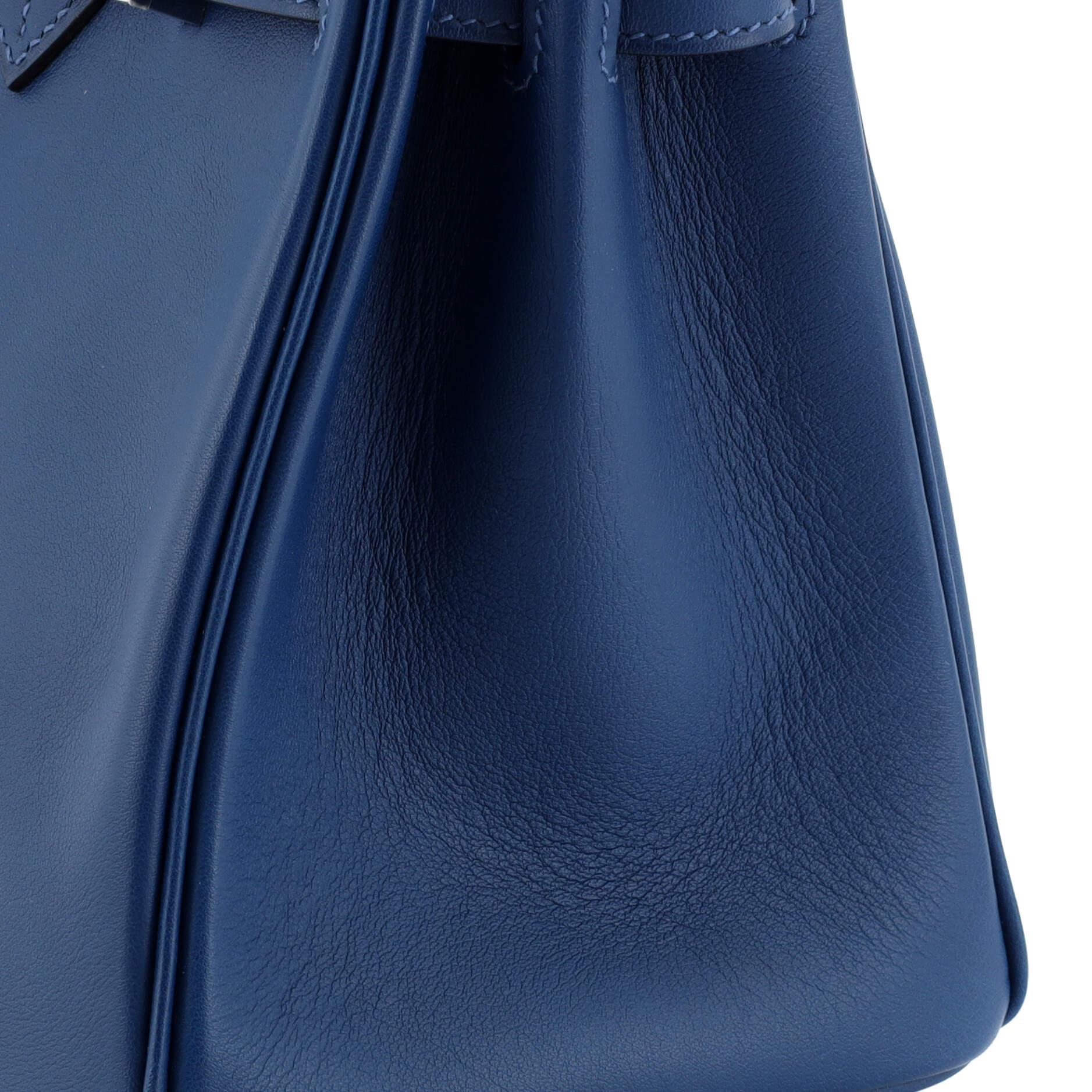 Hermes Birkin Handbag Deep Blue Swift with Palladium Hardware 25 4