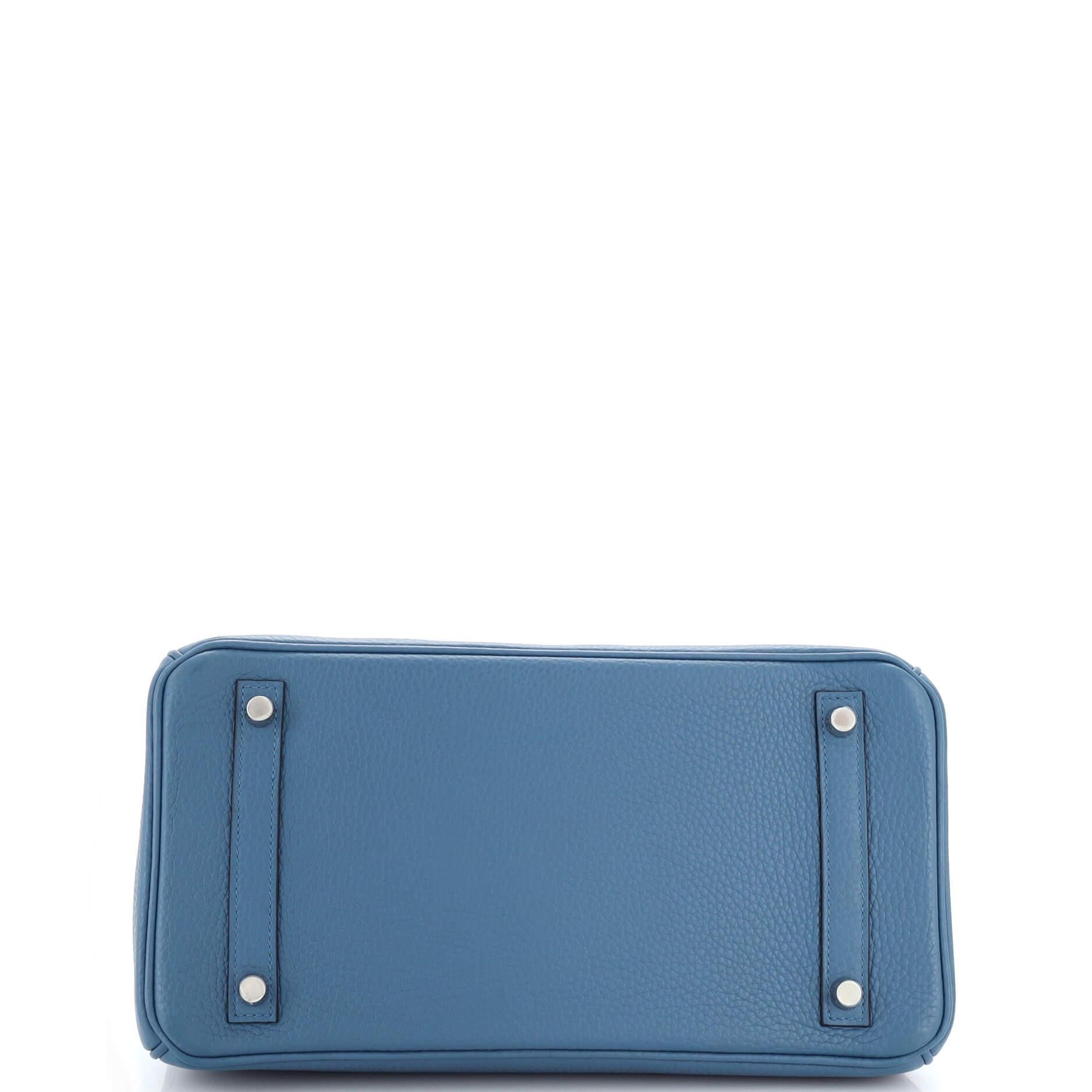 Hermes Birkin Handbag Deep Blue Togo with Palladium Hardware 30 1