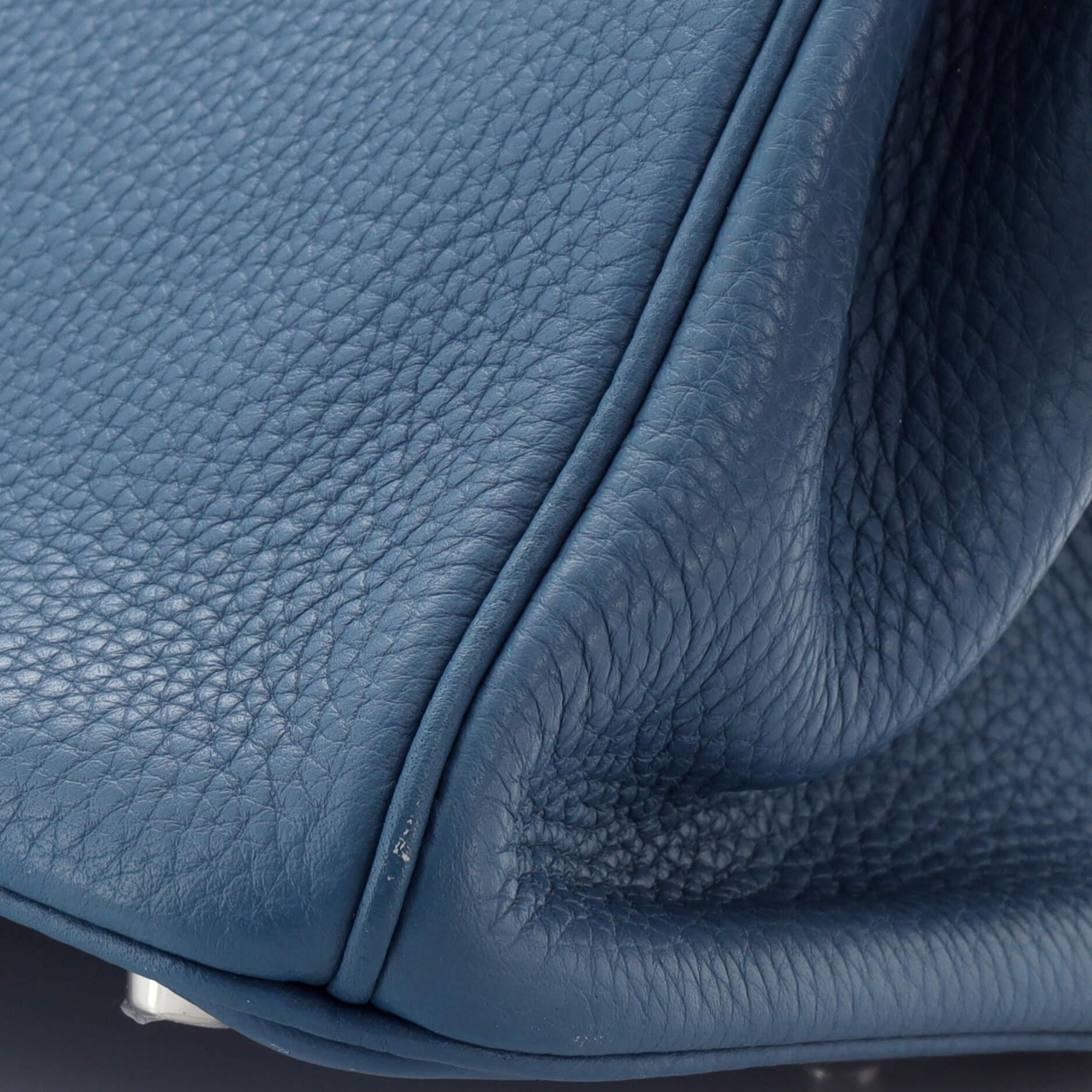 Hermes Birkin Handbag Deep Blue Togo with Palladium Hardware 30 4
