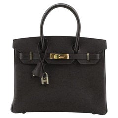 Hermes Birkin Handbag Ebene Epsom with Gold Hardware 30