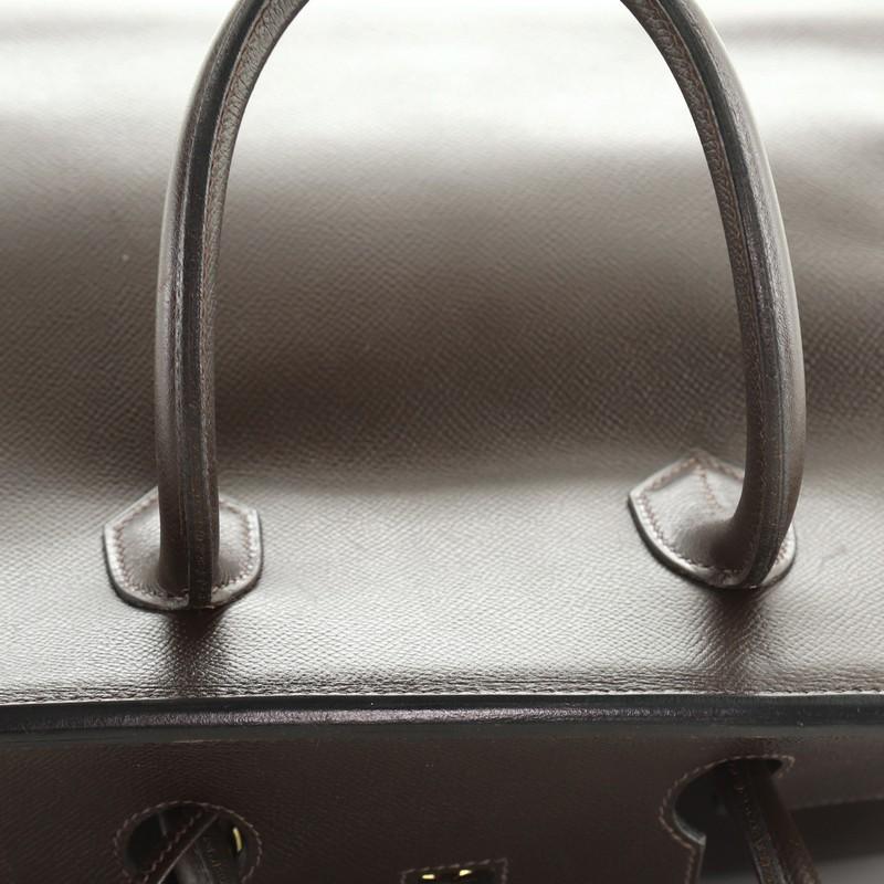 Hermes Birkin Handbag Ebene Epsom with Gold Hardware 35 4