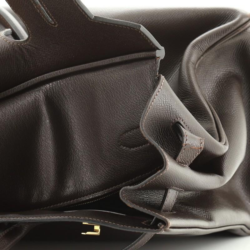 Hermes Birkin Handbag Ebene Epsom with Gold Hardware 35 5