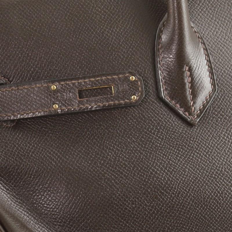 Hermes Birkin Handbag Ebene Epsom with Gold Hardware 35 6