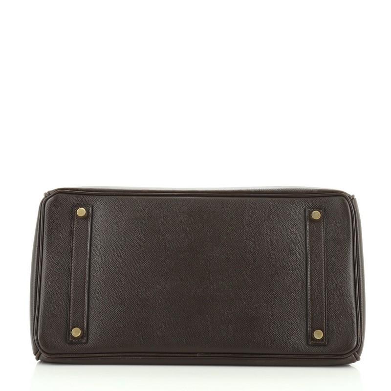 Black Hermes Birkin Handbag Ebene Epsom with Gold Hardware 35