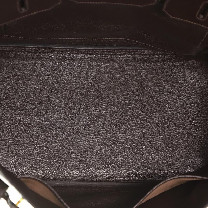 Hermes Birkin Handbag Ebene Epsom with Gold Hardware 35 In Good Condition In NY, NY