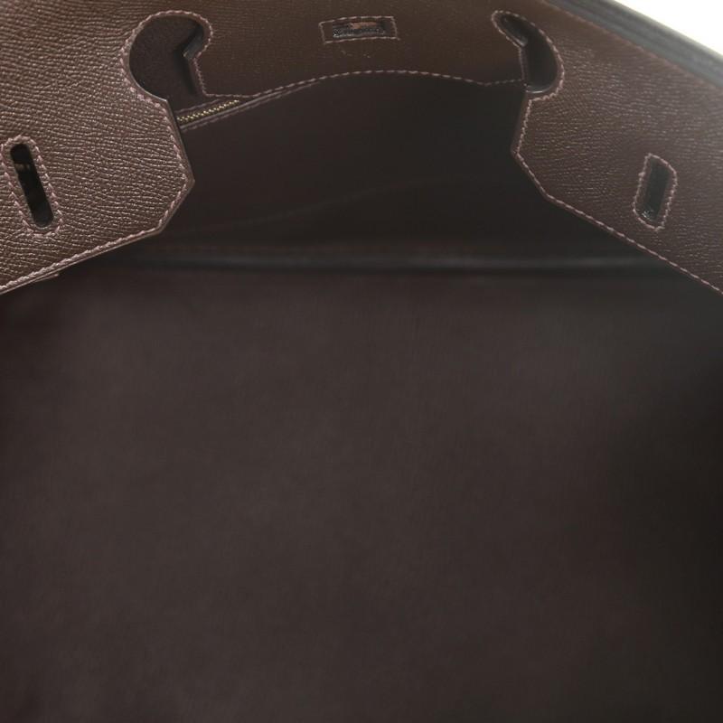 Black Hermes Birkin Handbag Ebene Epsom with Gold Hardware 35