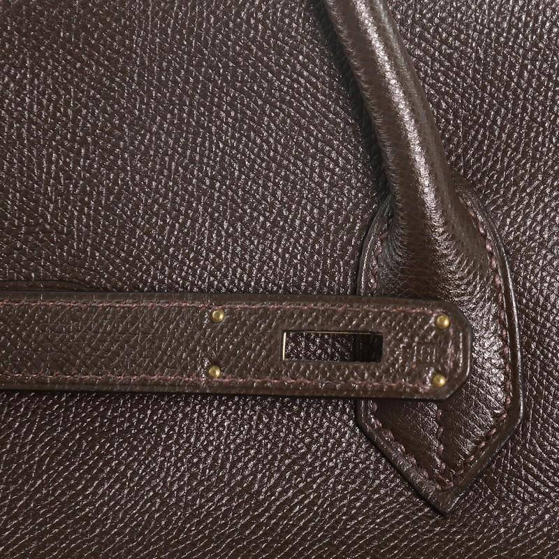Women's or Men's Hermes Birkin Handbag Ebene Epsom with Gold Hardware 35