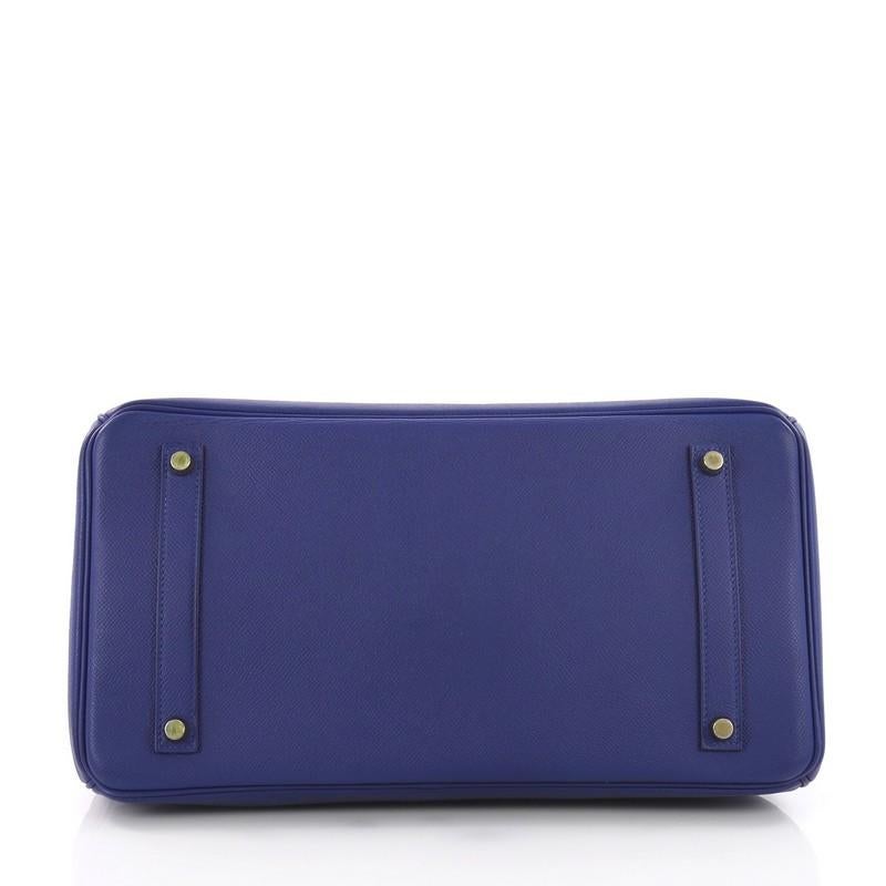 Women's or Men's Hermes Birkin Handbag Electric Blue Epsom with Gold Hardware 35