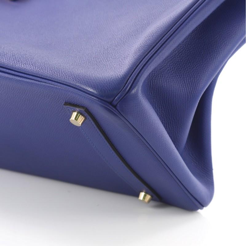 Hermes Birkin Handbag Electric Blue Epsom with Gold Hardware 35 3