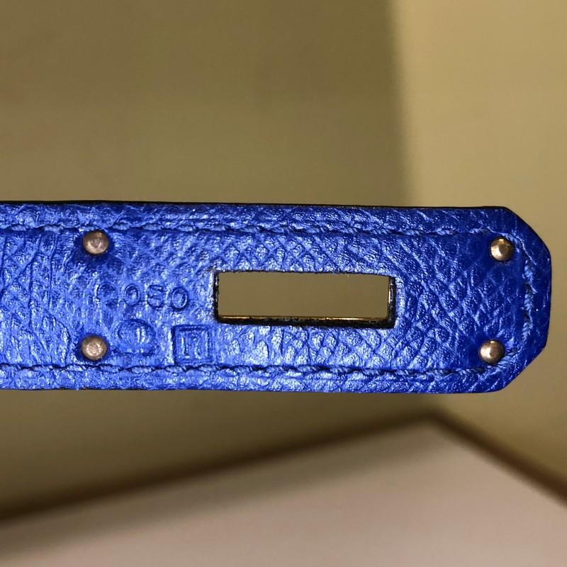 Hermes Birkin Handbag Electric Blue Epsom with Gold Hardware 35 4