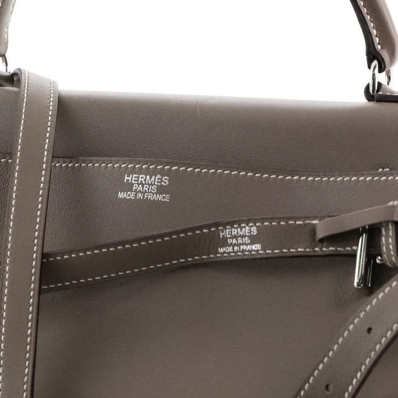Women's or Men's Hermes Birkin Handbag Etain Epsom with Palladium Hardware 35