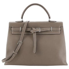 Hermes Birkin Handbag Etain Epsom with Palladium Hardware 35