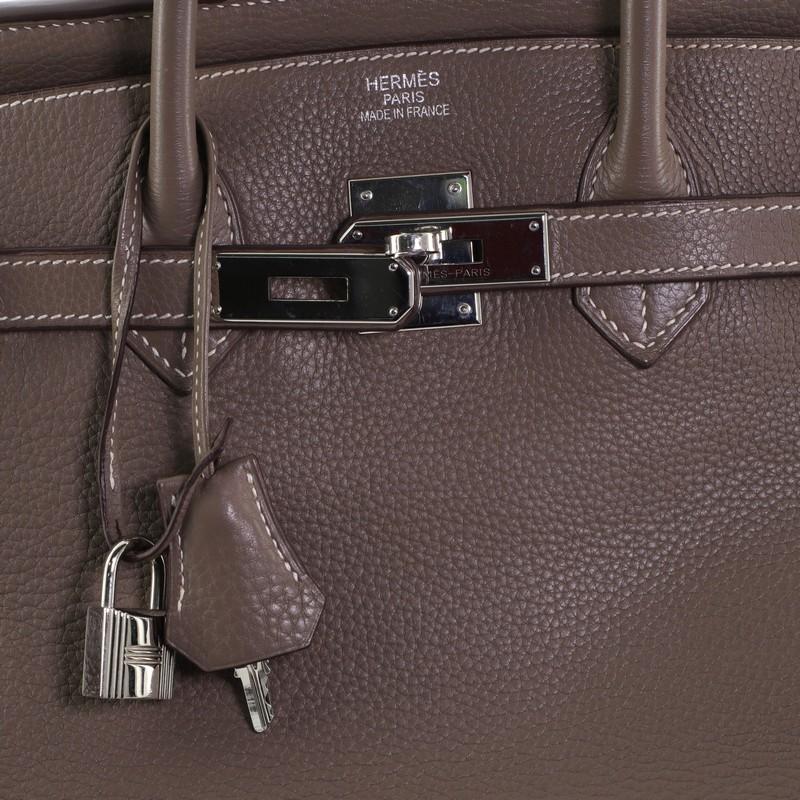 Hermes Birkin Handbag Etoupe Clemence with Palladium Hardware 35 1