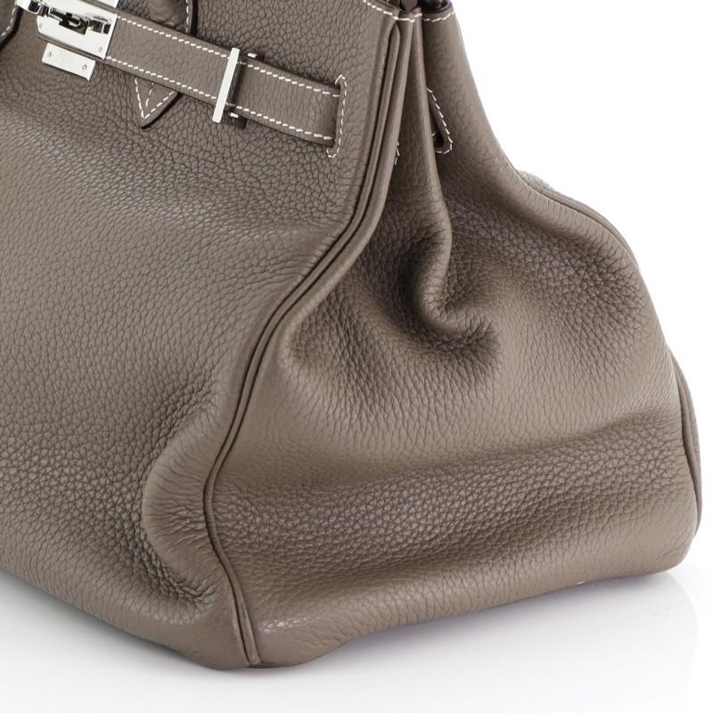 Hermes Birkin Handbag Etoupe Clemence With Palladium Hardware 35  2