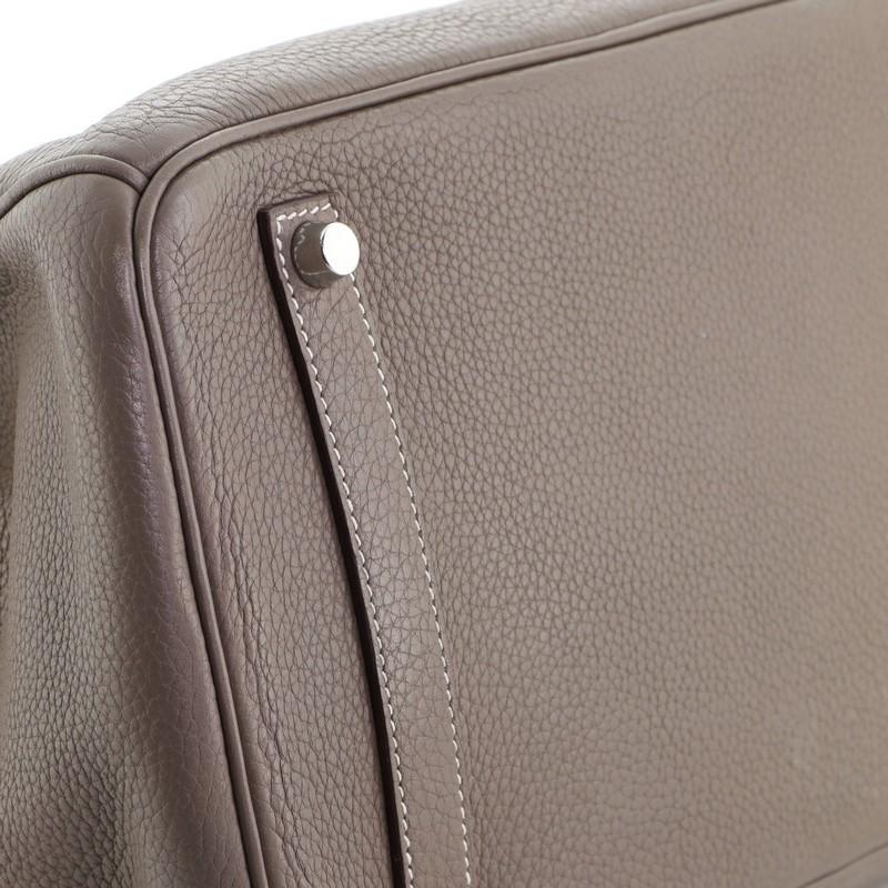 Hermes Birkin Handbag Etoupe Clemence with Palladium Hardware 35 3