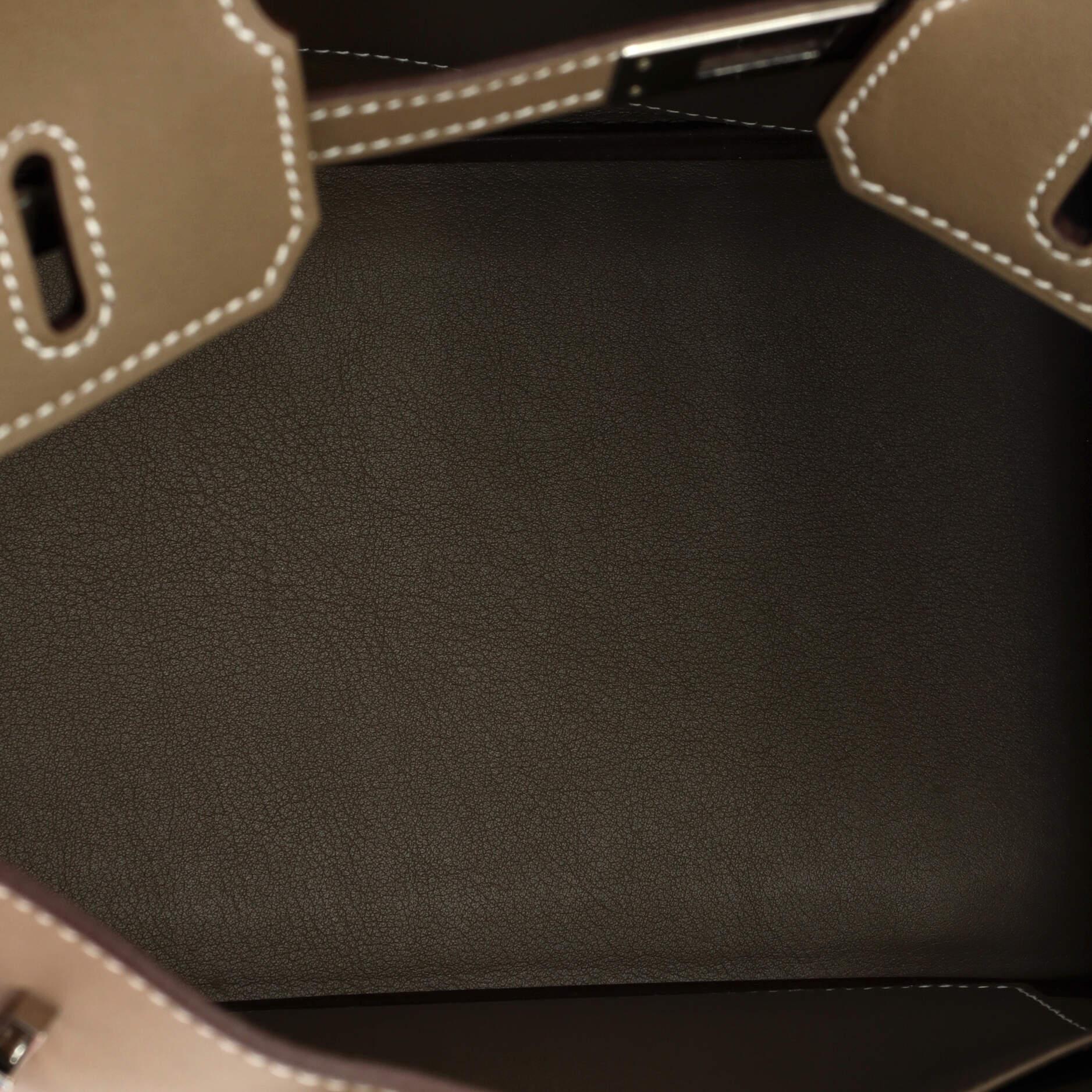 Hermes Birkin Handbag Etoupe Swift with Palladium Hardware 25 2