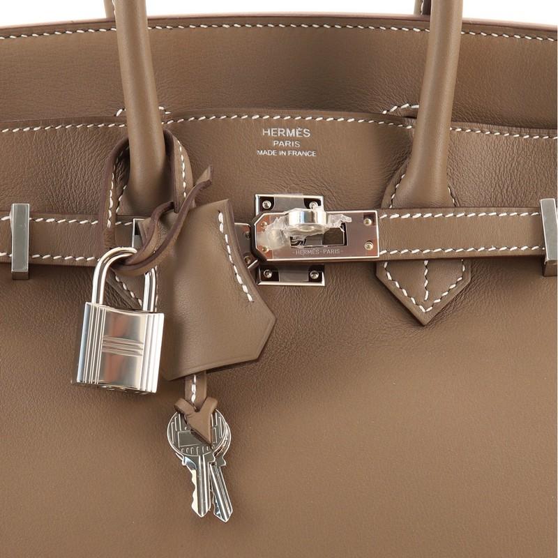 Hermes Birkin Handbag Etoupe Swift with Palladium Hardware 25 2