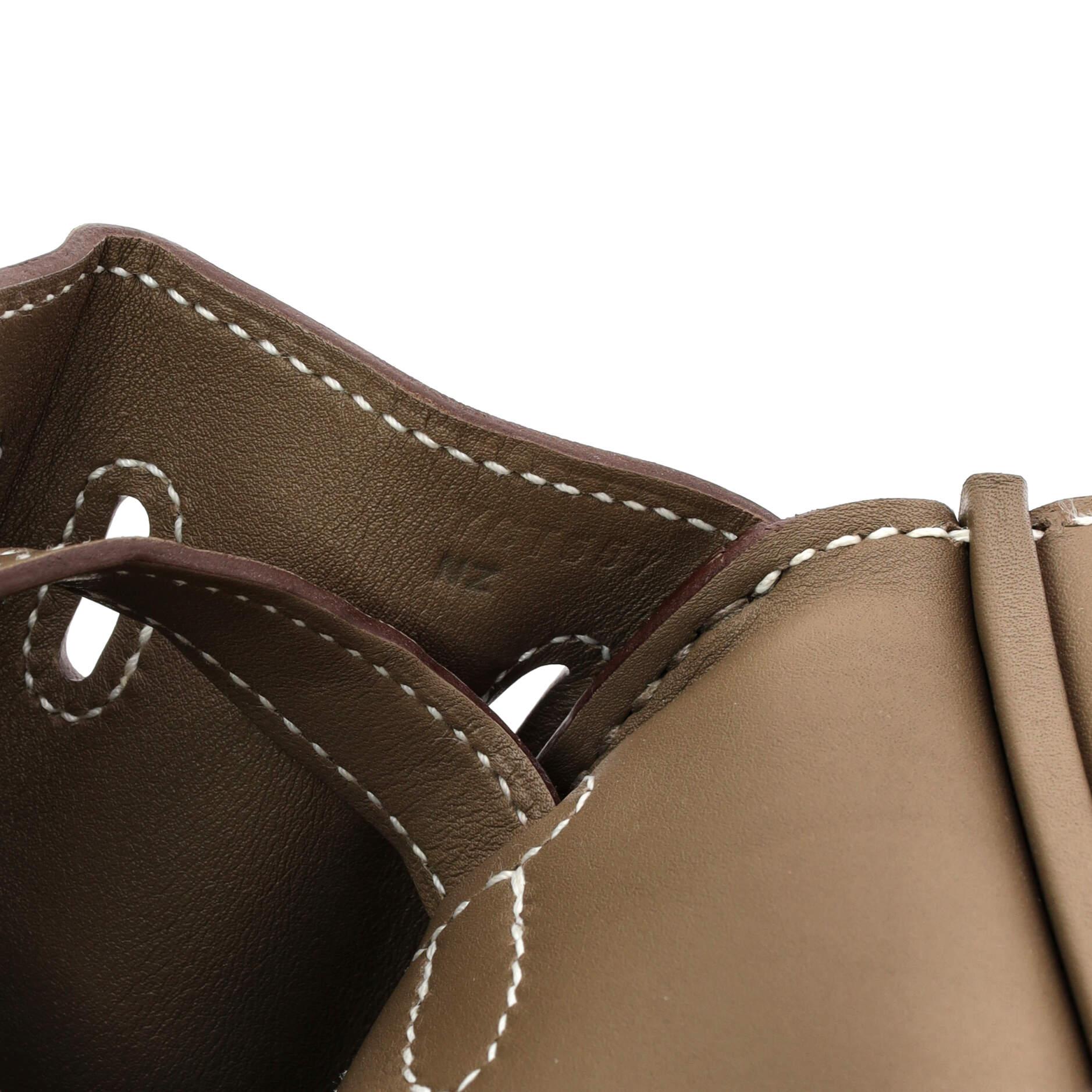 Hermes Birkin Handbag Etoupe Swift with Palladium Hardware 25 5