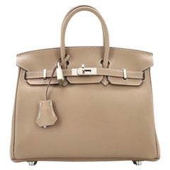 Hermes Birkin 25 Etoupe Bag Gold Hardware Togo Leather – Mightychic