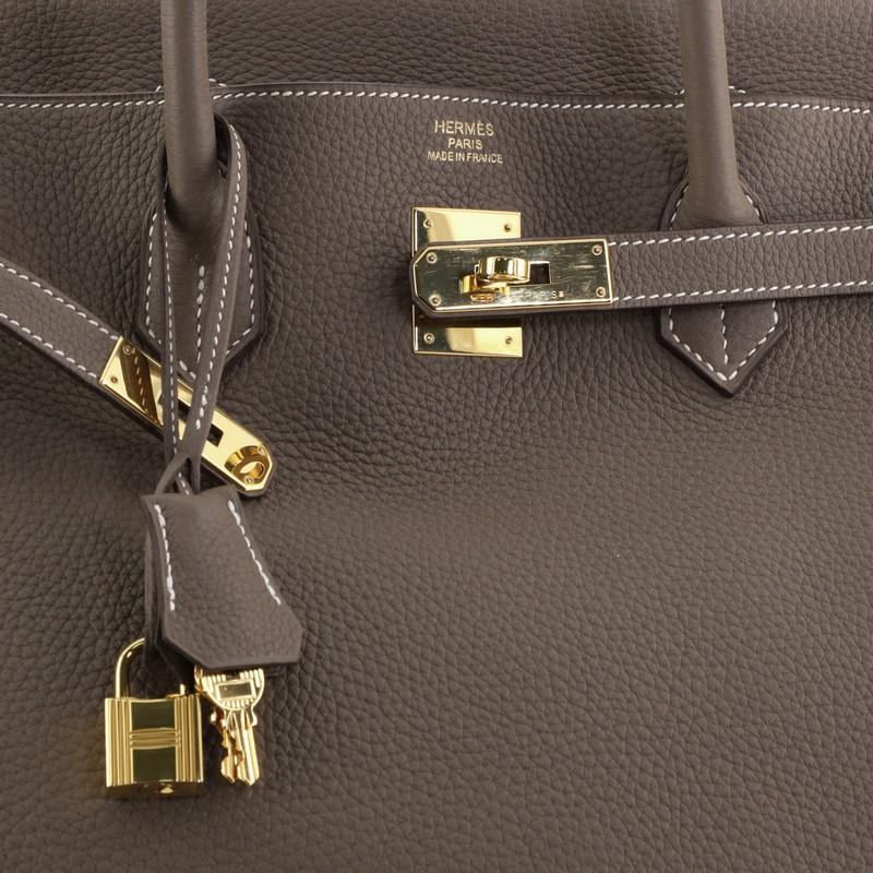 Hermes Birkin Handbag Etoupe Togo with Gold Hardware 40 2