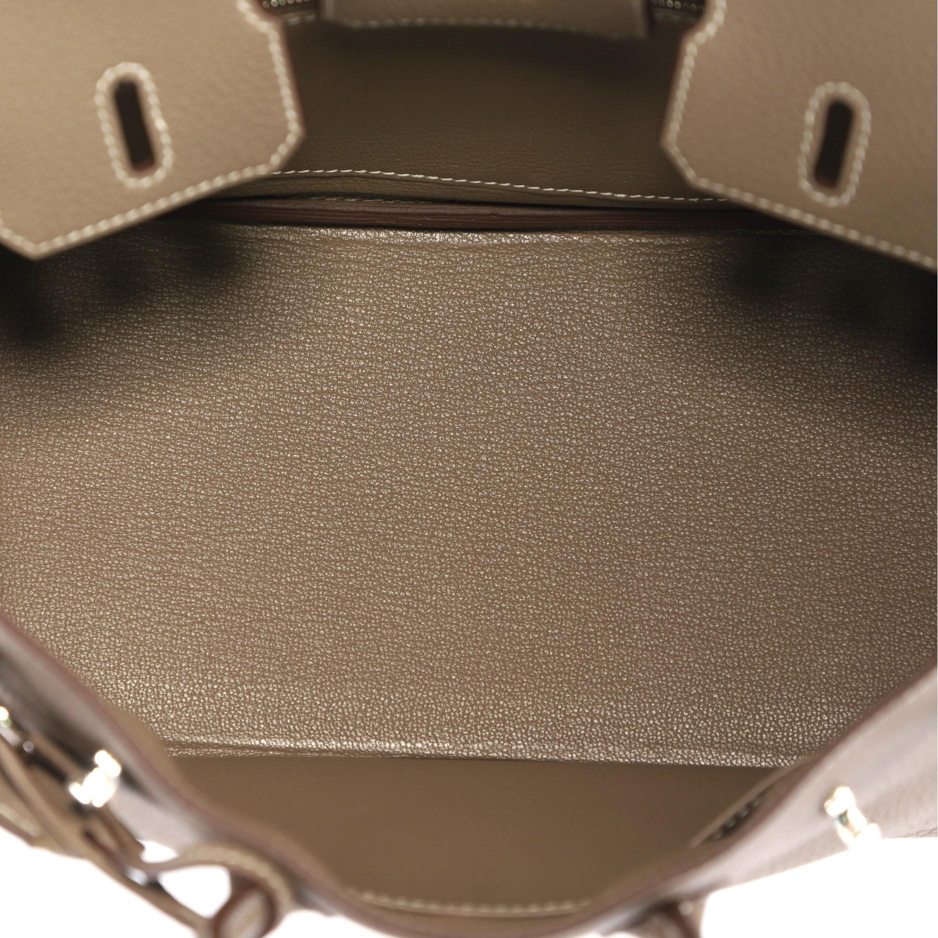 Hermes Birkin Handbag Etoupe Togo with Palladium Hardware 25 2
