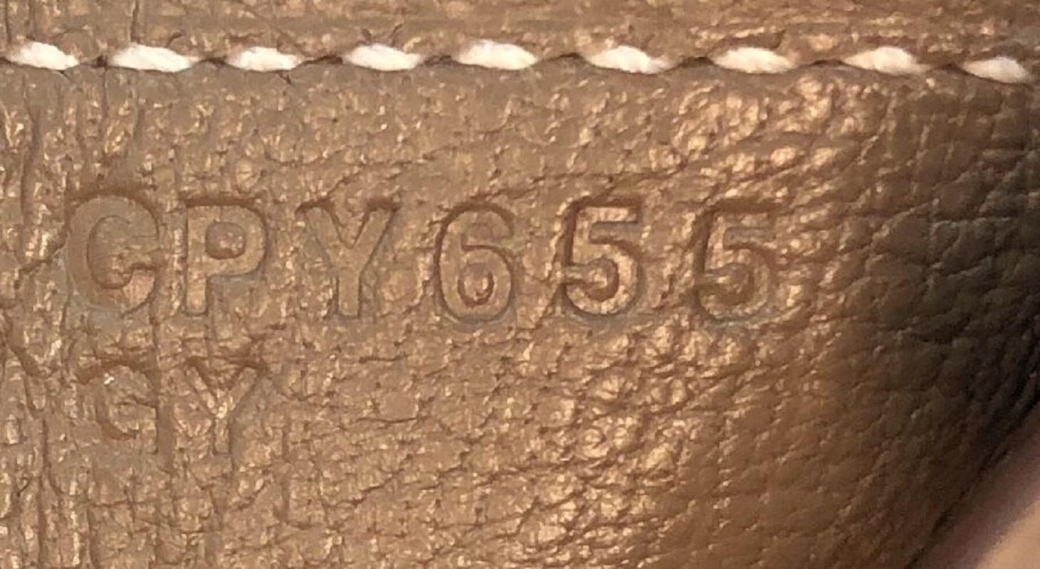 Hermes Birkin Handbag Etoupe Togo with Palladium Hardware 25 3