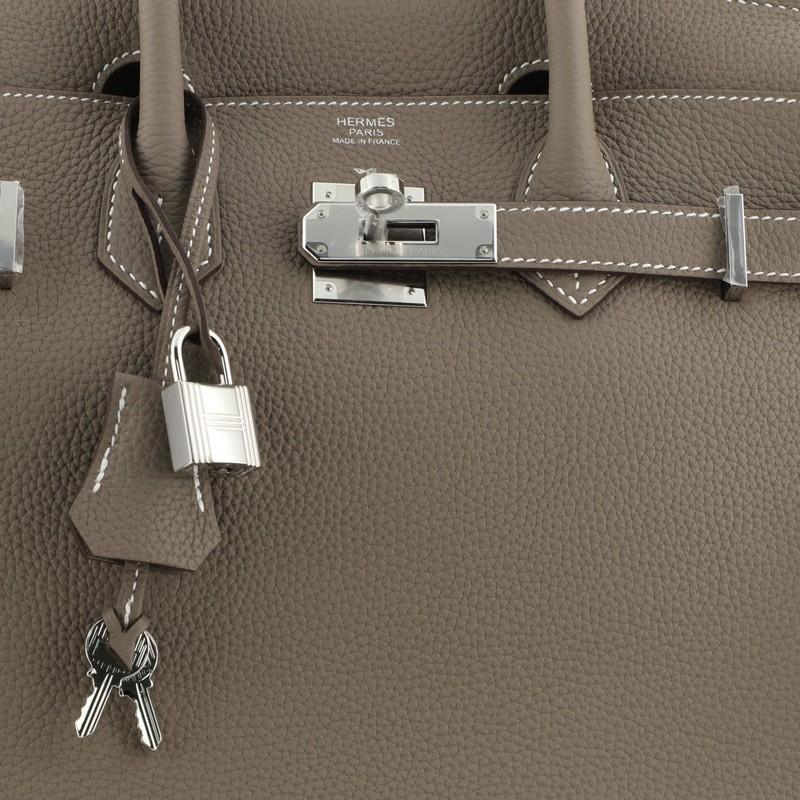 Hermes Birkin Handbag Etoupe Togo with Palladium Hardware 30 1