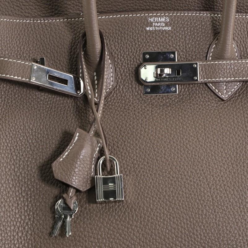 Hermes Birkin Handbag Etoupe Togo with Palladium Hardware 35 1